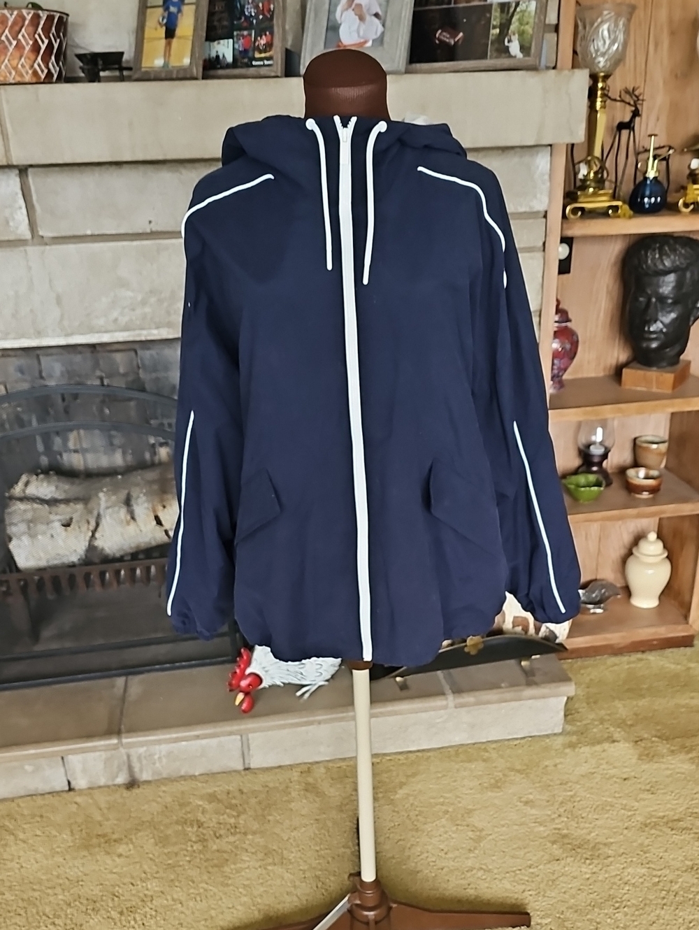 Women's Hooded Athletic Jacket in Blue